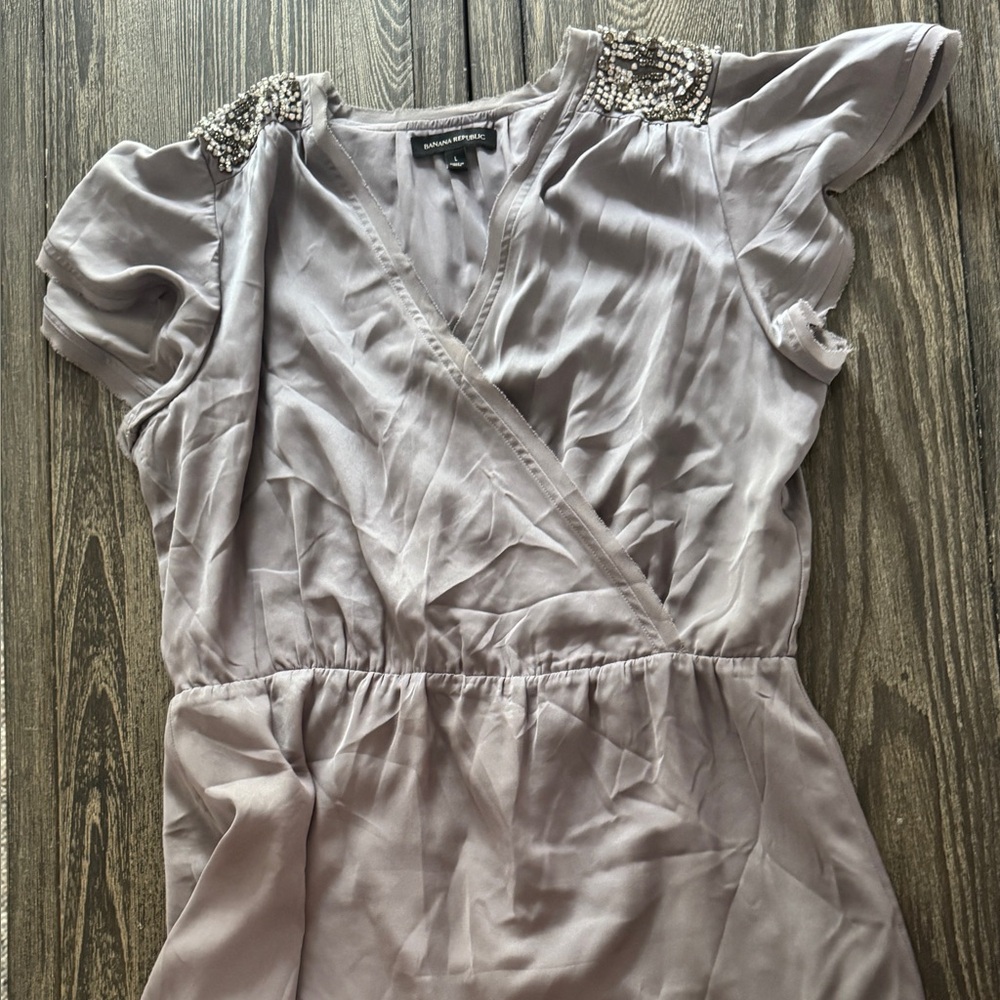 Banana Republic Light Gray Blouse